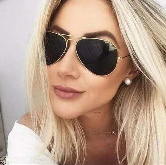 RayBan (Store Display) Aviator Green Lenses RB3025 - Picture 11 of 12